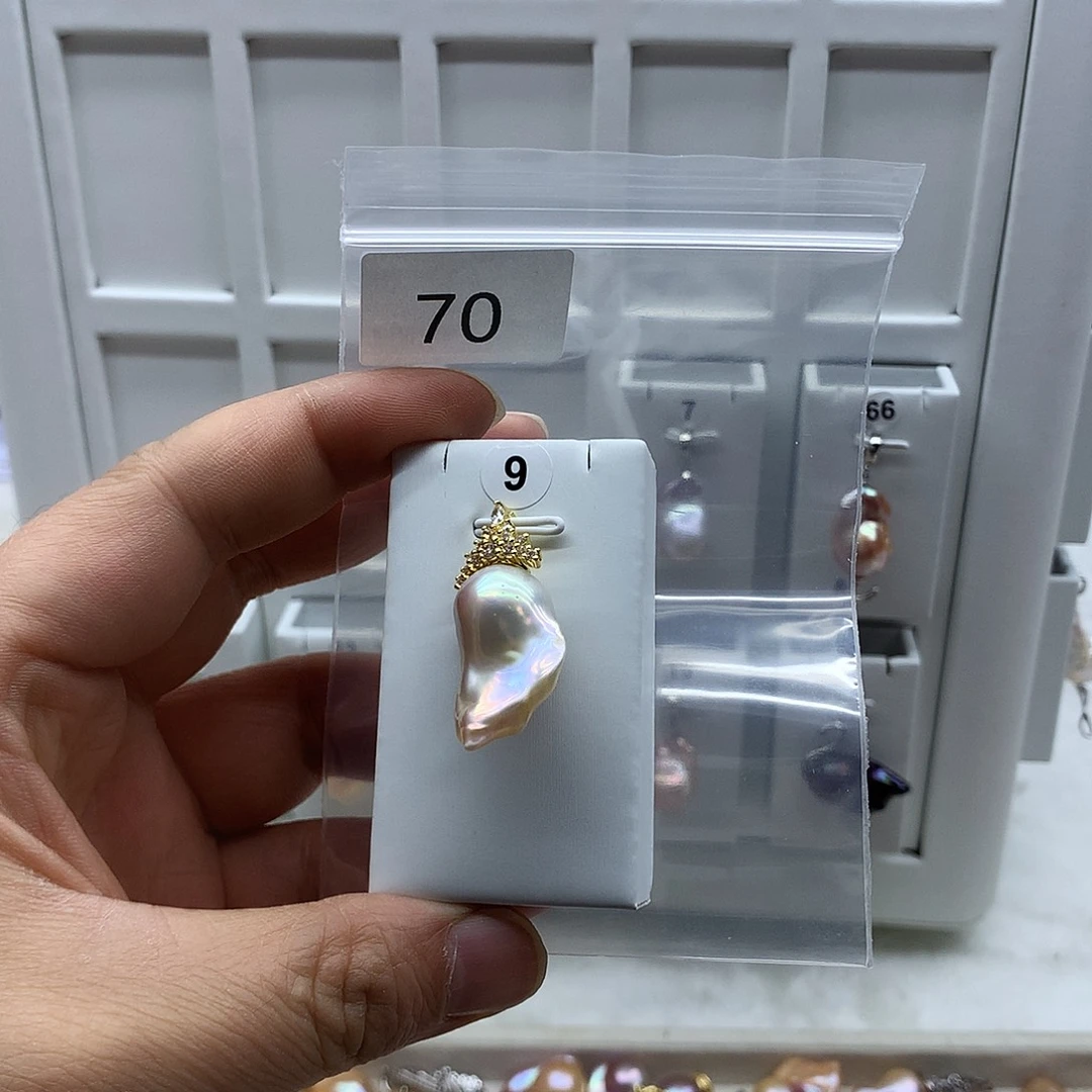 合金淡水珍珠吊坠(不含链)