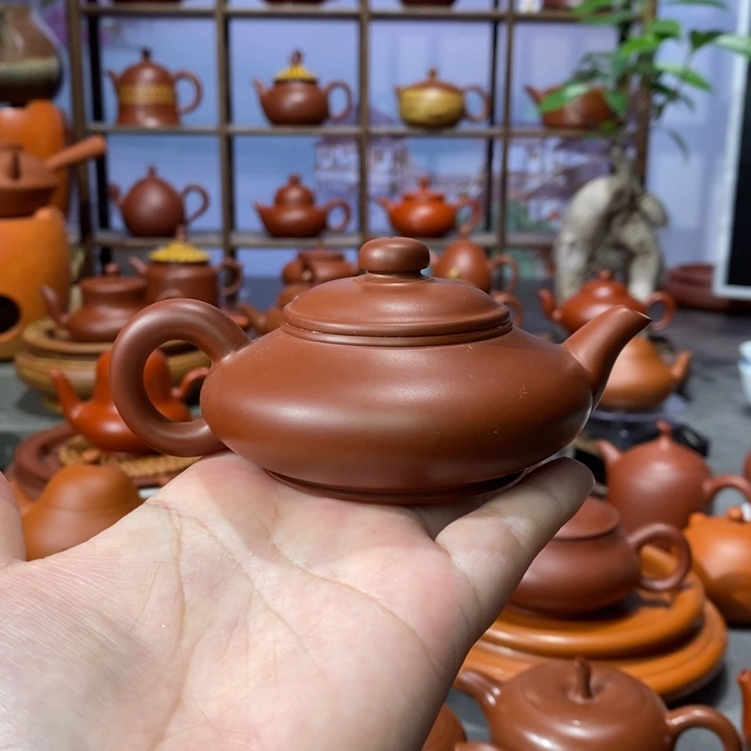 茶壶朱泥章淑煌朱泥虚扁100cc