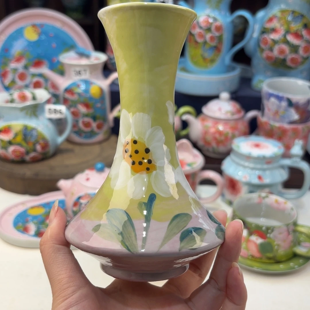 瓷片景德镇手绘高温釉下彩陶瓷茶具