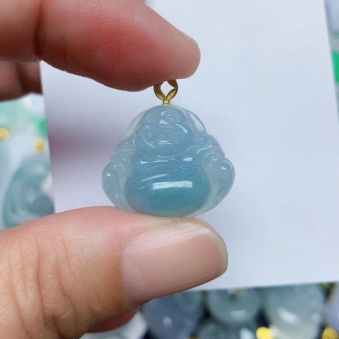 翡翠未镶嵌颈饰345677