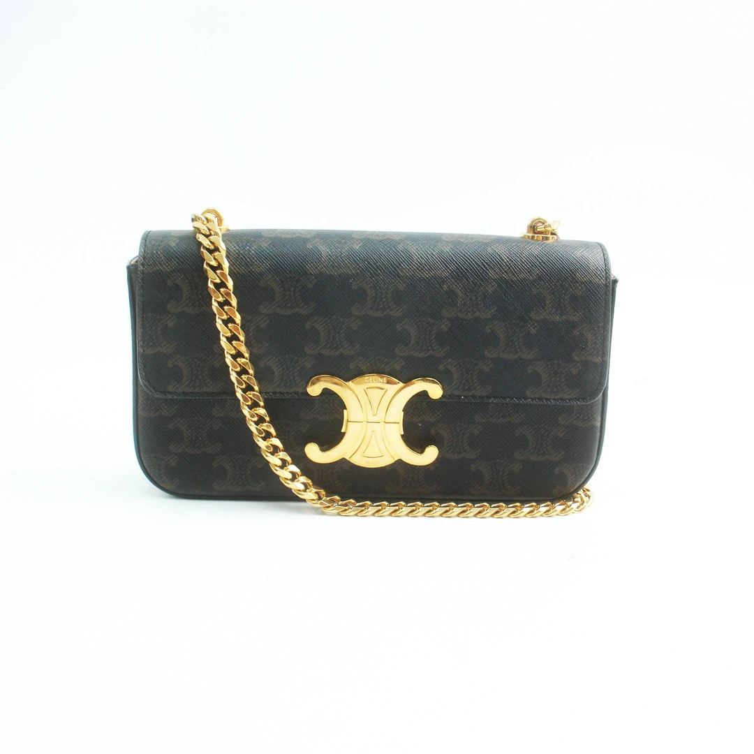 95新 Celine/思琳 78134B 老花凯旋门triomphe单肩包