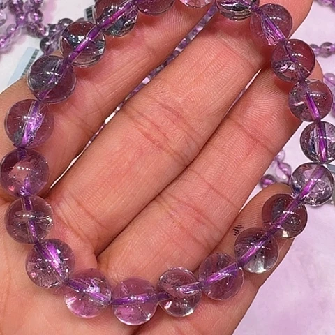 水晶手串未镶嵌紫啊赛9.10拍多样发其一