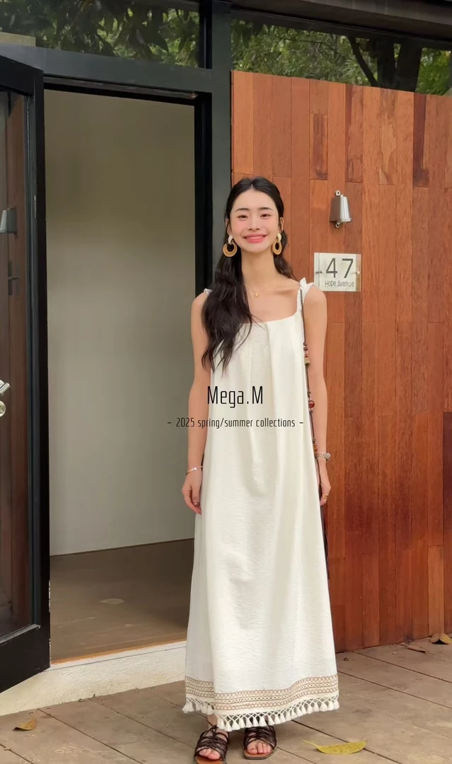 福秒-度假风！流苏度假连衣裙（MG05119#）MG