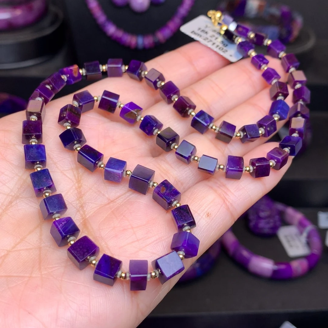 苏纪石（舒俱来）18K金镶嵌项链