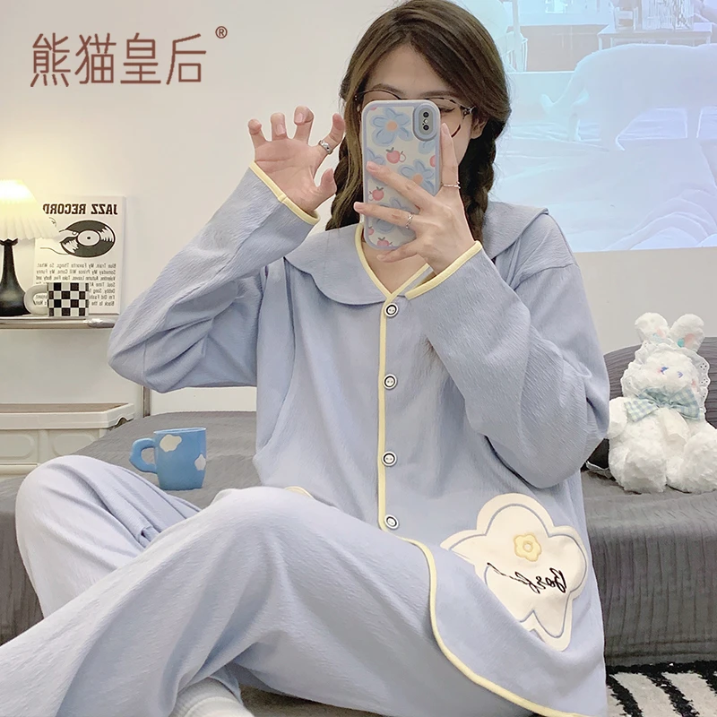 【达人专属】熊猫皇后月子服春夏季产后纯棉产妇哺乳孕妇睡衣家居服