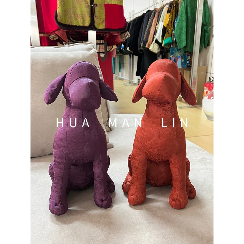 【花满林】‘旺旺’大狗狗桑蚕丝摆件挂件844