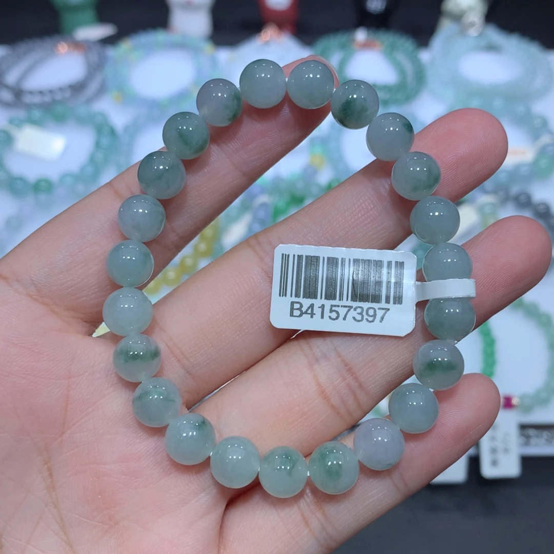 浪***花翡翠未镶嵌手串天然