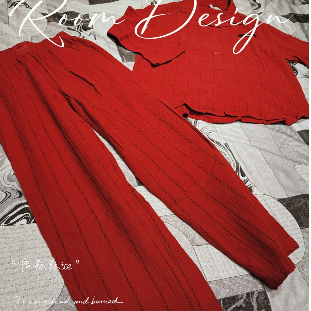 SIEOYJIEA/私迹唐森森专属【新年定制款】情侣长袖时尚高定睡衣