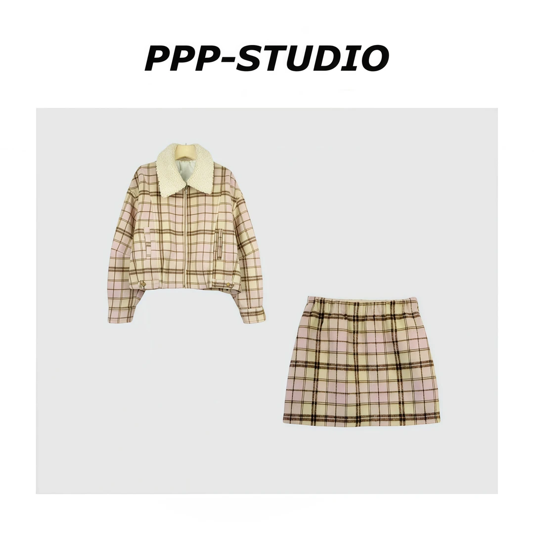 『PP-STUDIO』冬季新款时尚美拉德瑞丽风羽绒服小香风短裙*20253463