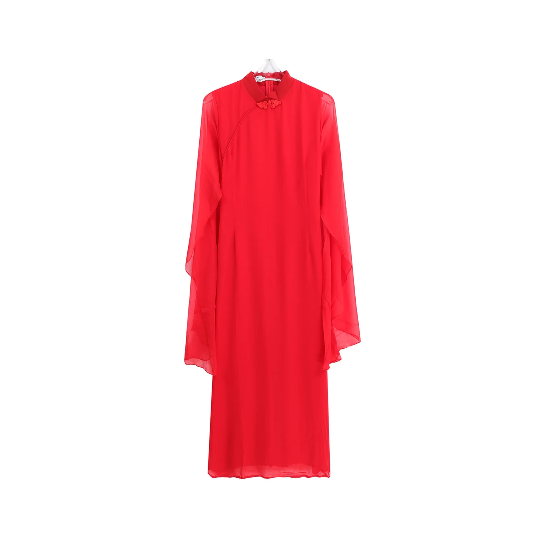 S设计感防晒连衣裙气质感遮肉显瘦宽松盘扣A13057