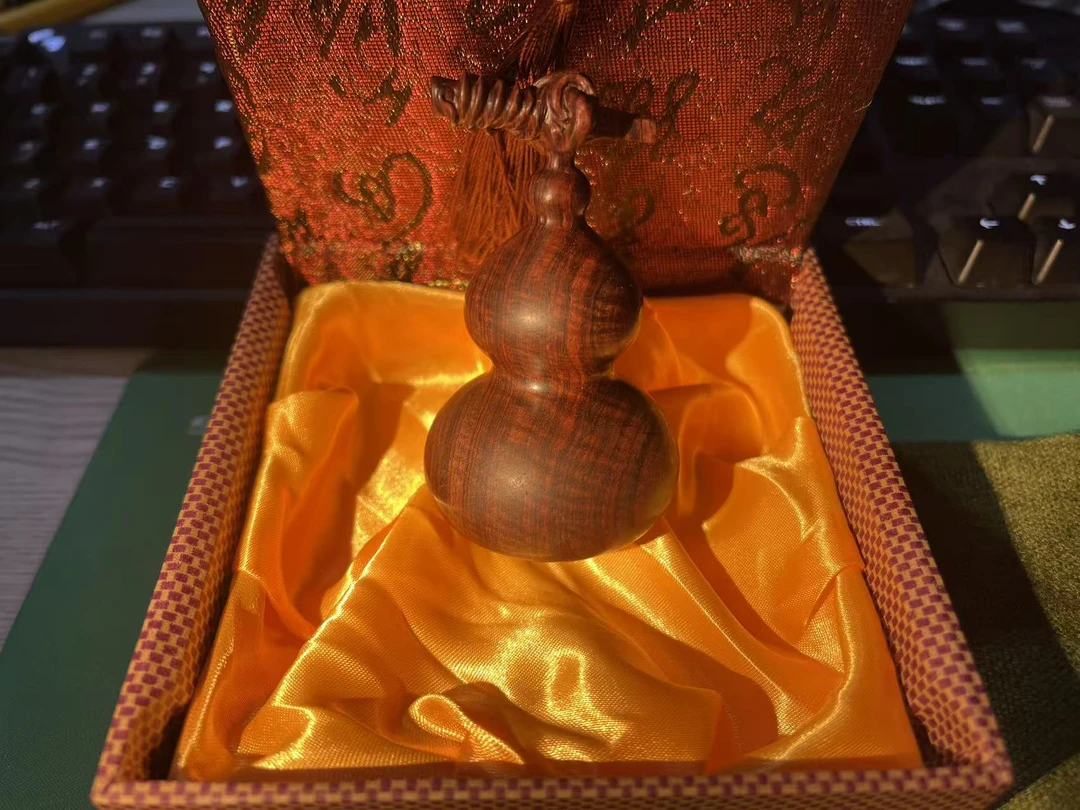 【工期2天】印度小叶紫檀龙头葫芦摆件手把件【定制产品不退不换】