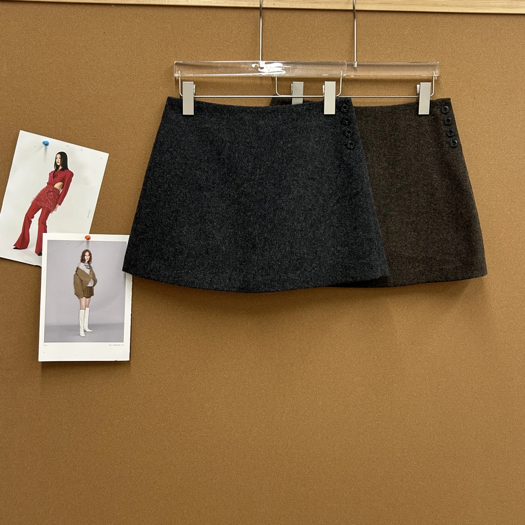 WARM GREY 毛呢半身裙