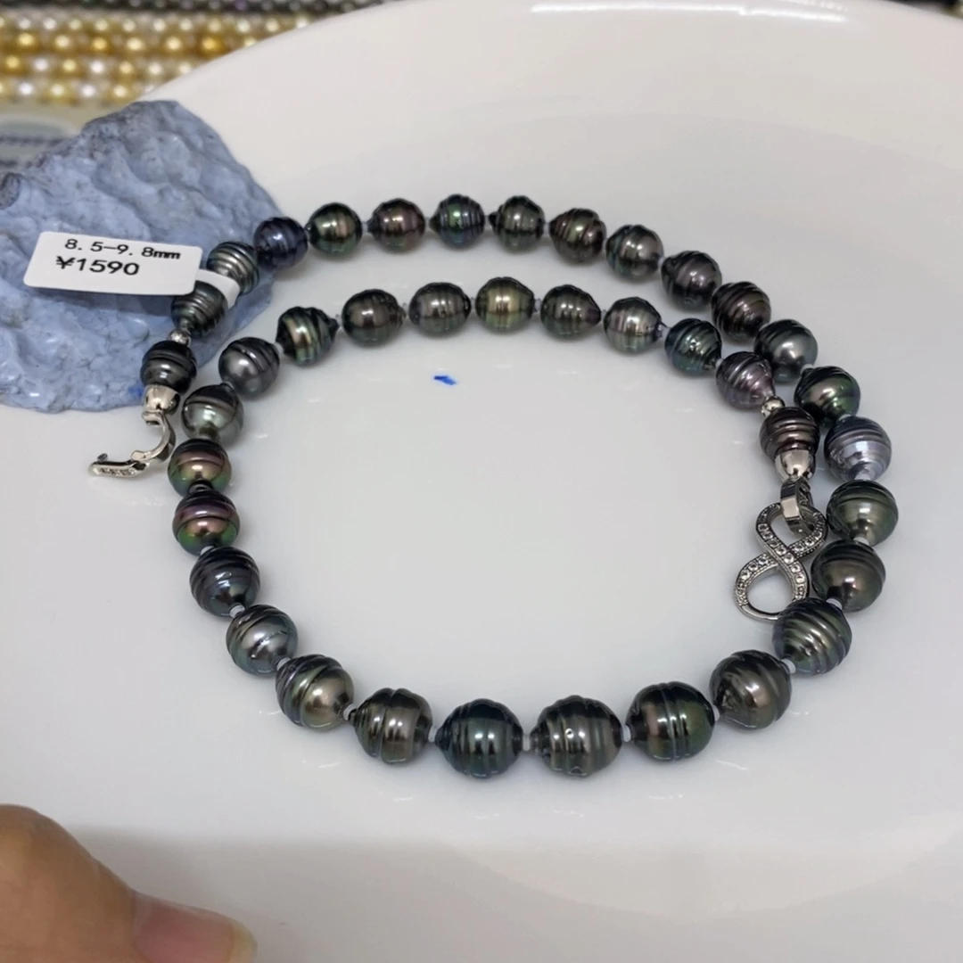 海水珍珠裸珠未镶嵌李*平大溪地项链8.5-9.8园