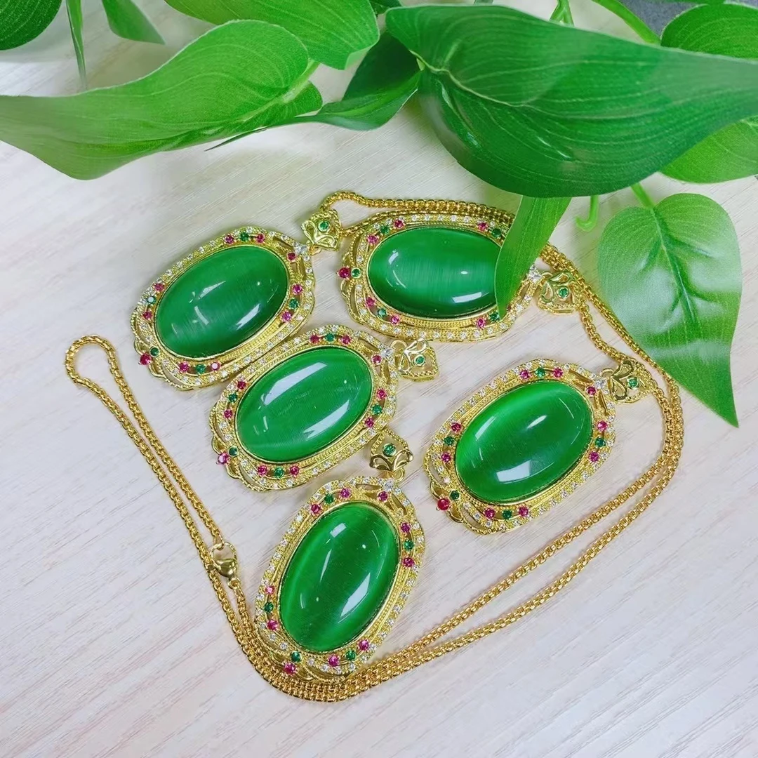 吊坠A16【飞扬珠宝】高端典藏级祖母绿吊坠培育配礼盒带链子-AL