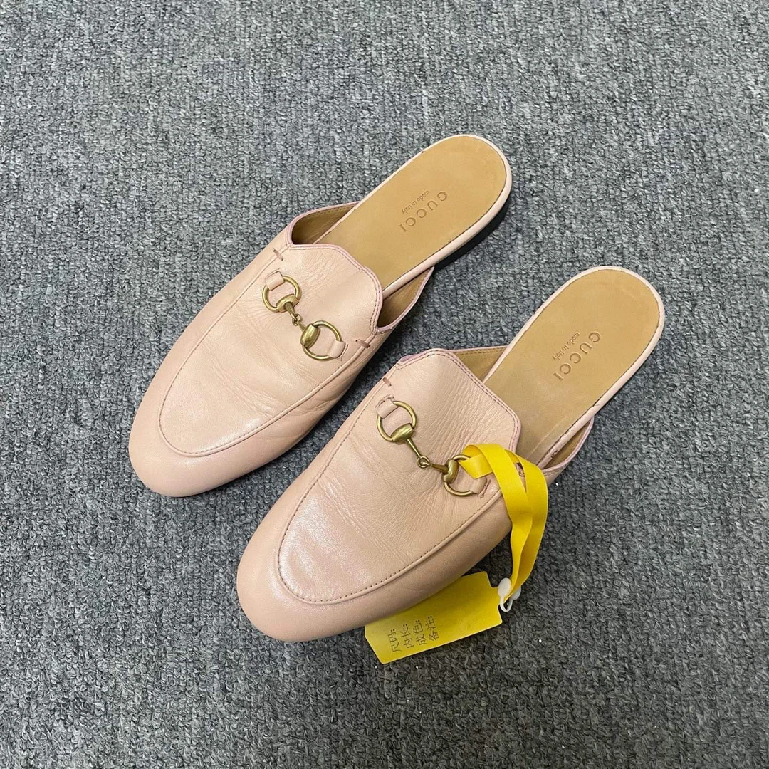 95新 GUCCI/古驰 经典马衔扣包头拖鞋 37码/8112