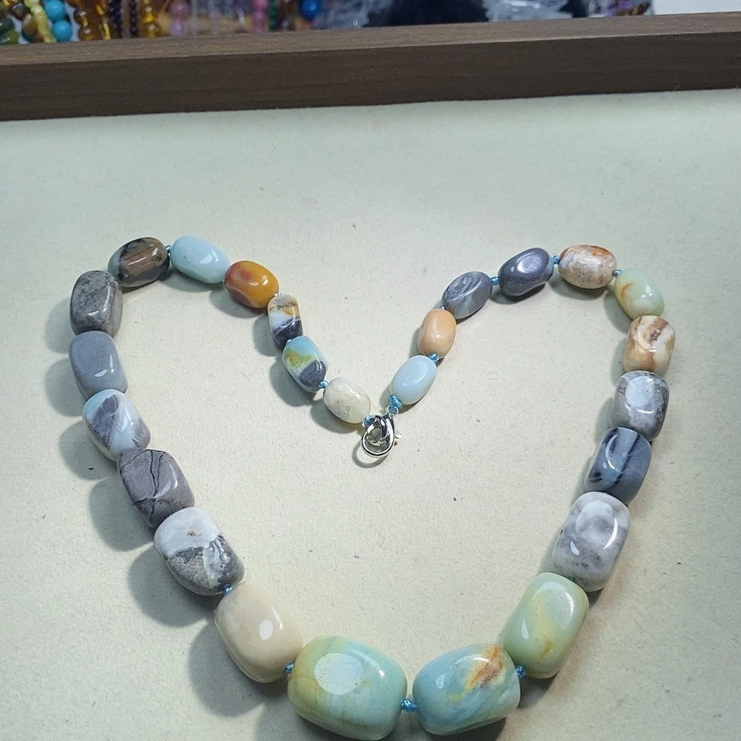 石英质玉未镶嵌，亚马逊随行塔链项链款，