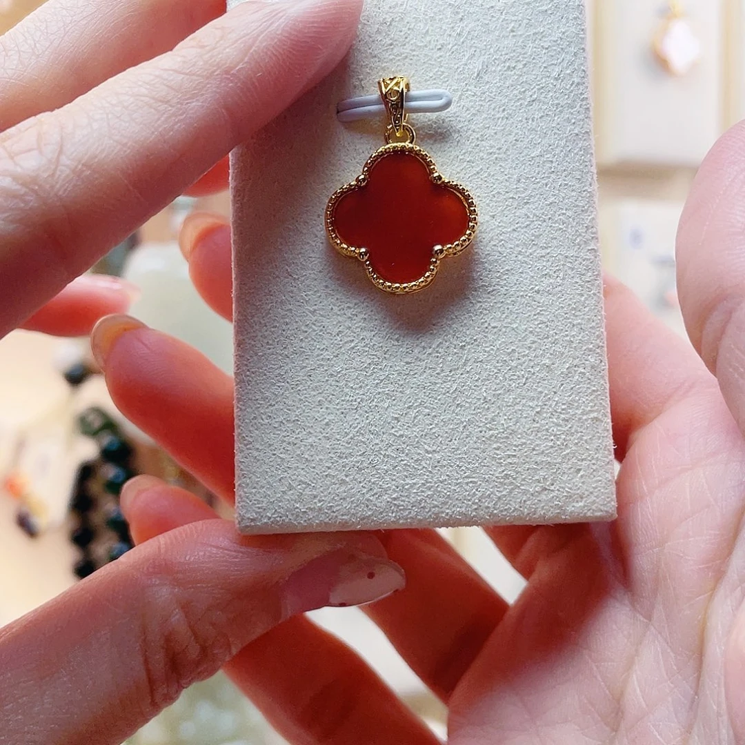 玛瑙/玉髓银S925镀金镶嵌吊坠(赠链)