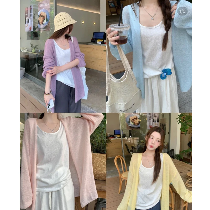 原版正版空调衫薄款外套女夏季休闲时尚百搭宽松外搭韩版长袖