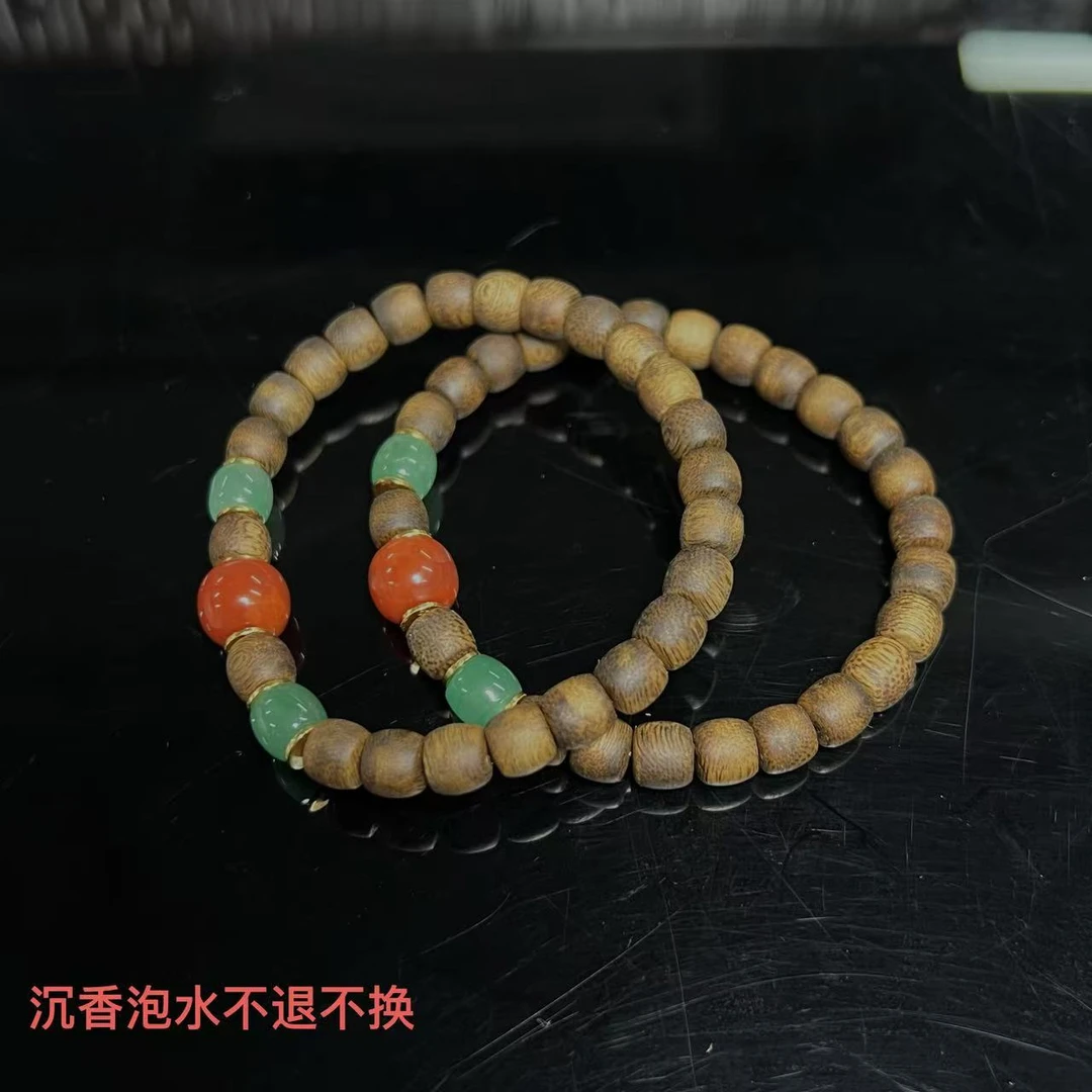 沉香【北野珠宝】天然沉香手串B70H-469多样性发6mm+