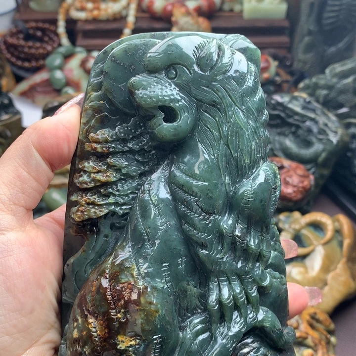 岫岩河磨玉（透闪石质玉）把件未镶嵌