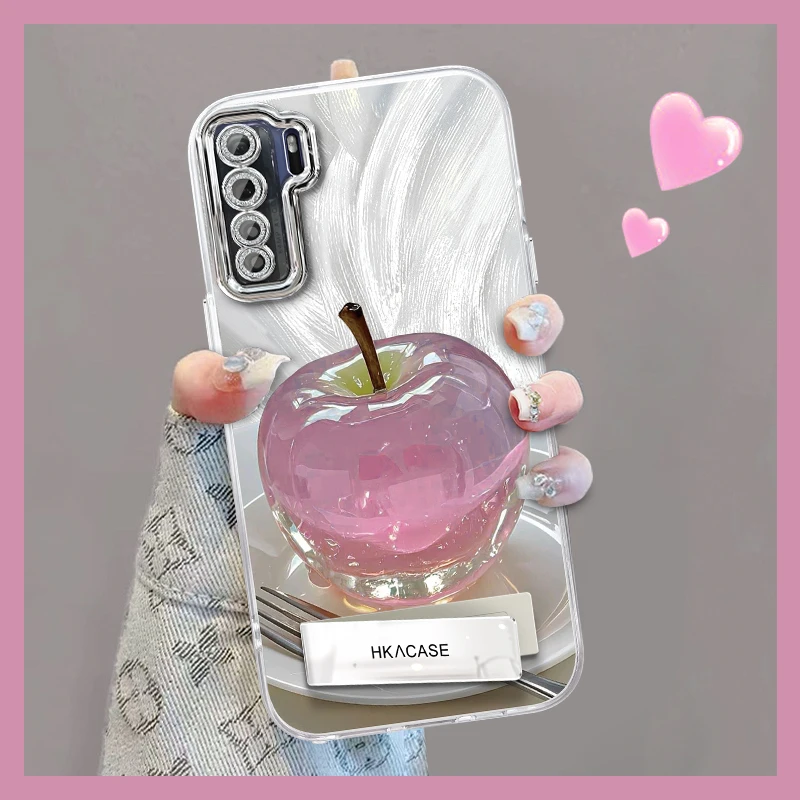 适用于华为nova7se精孔羽纱晶莹粉苹果网红创意支架全包手机壳女