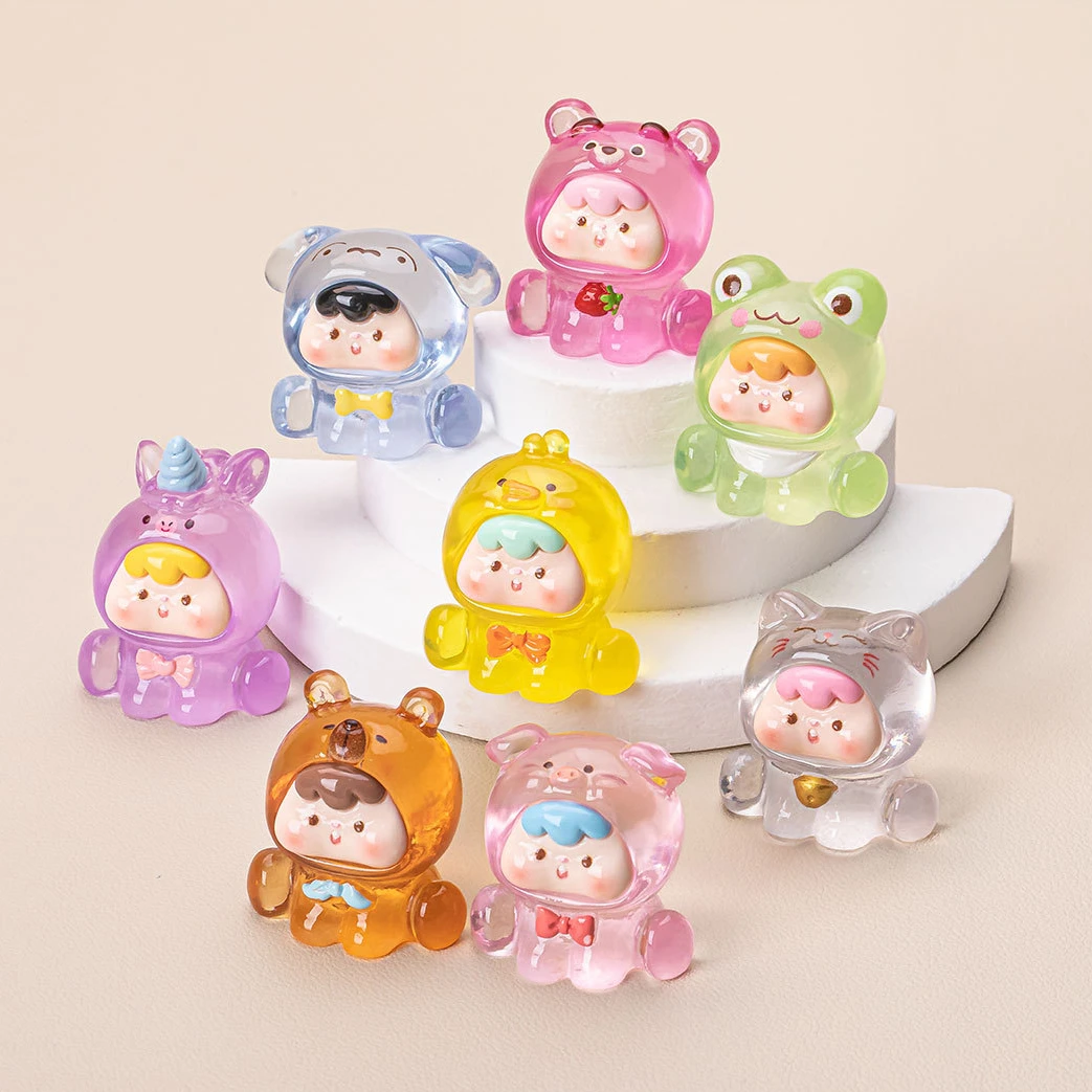 【九宫格】透色动物崽崽 卡通小摆件