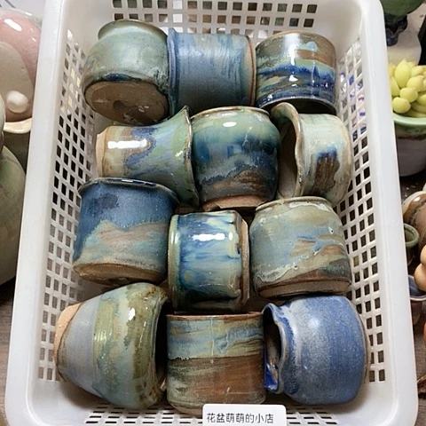 紫砂花盆019微瑕品口径4到5左右