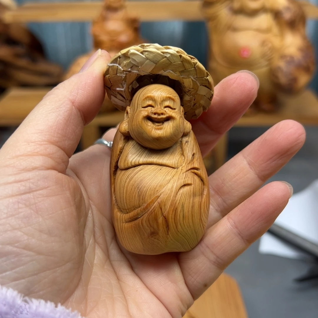 海***川木崖柏木摆件手把件，