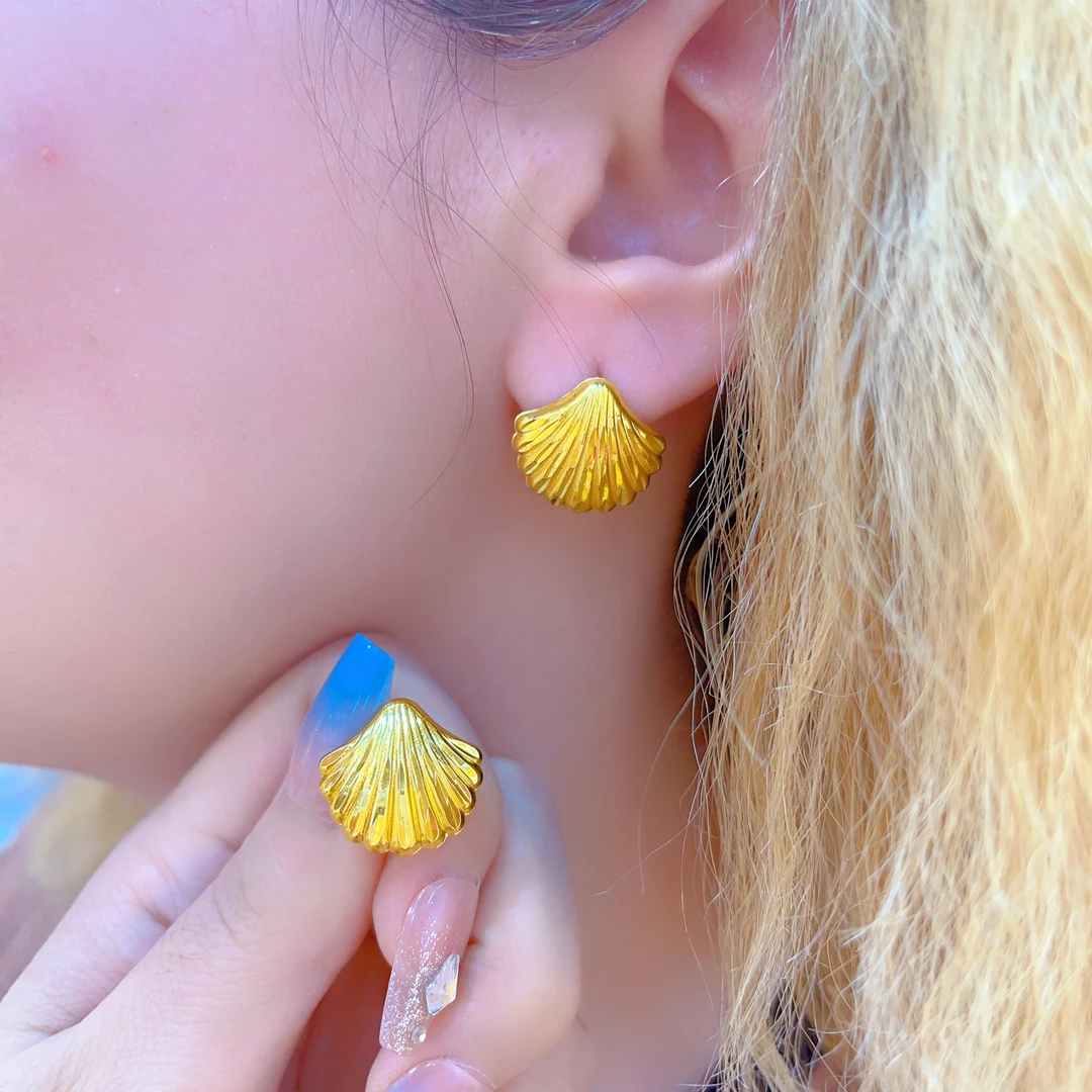 钛钢耳饰 1035新款耳环爆款白搭时尚金色铜合金百搭气质