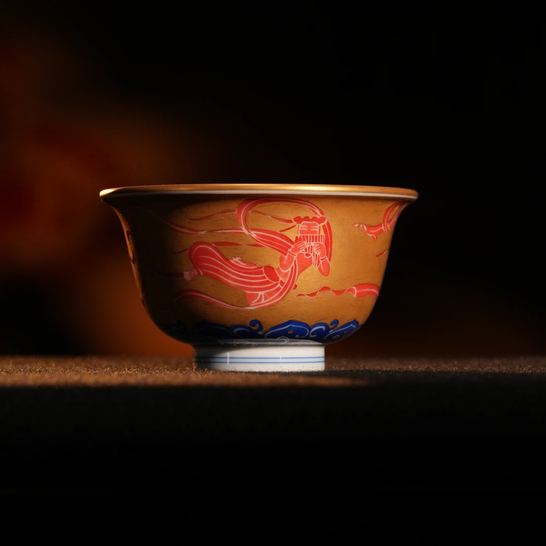 【景德詺兮】敦煌·金地午马飞天中号压手杯MX2076