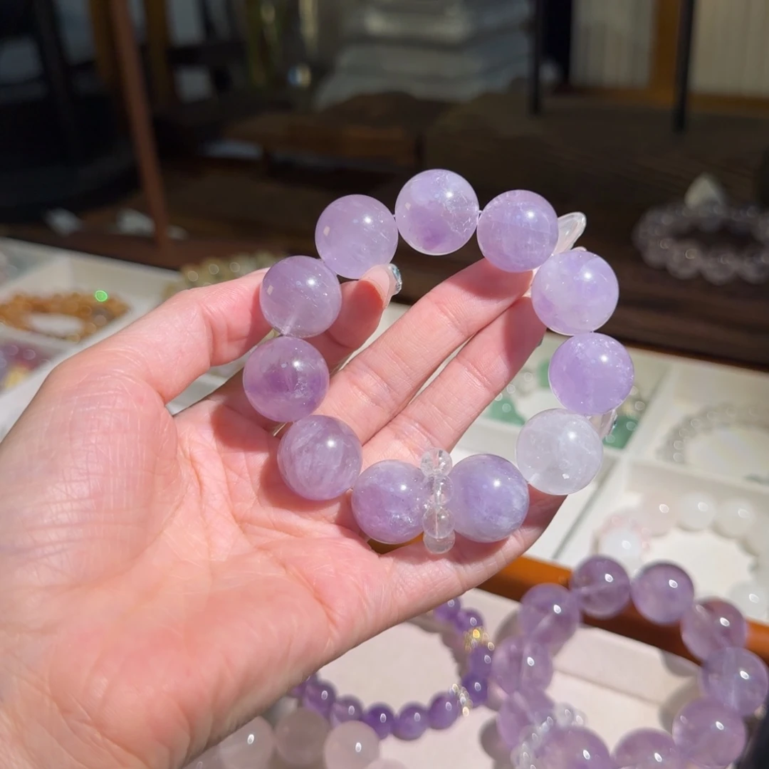 绵****未镶嵌手链水晶紫水