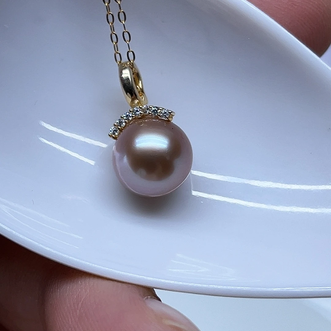 银S925镶嵌淡水珍珠颈饰