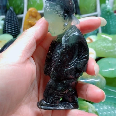 蛇纹石玉未镶嵌手把件