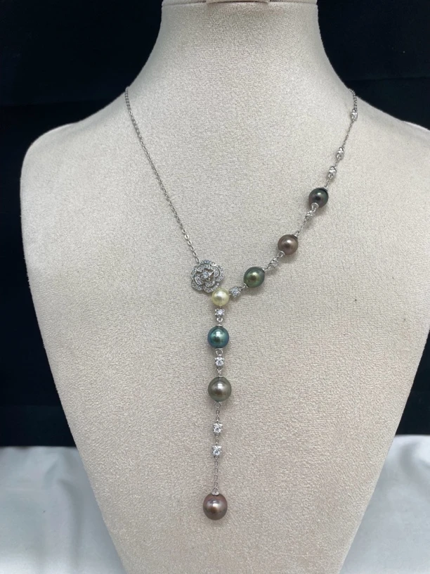 媞雅珍珠.天然海水珍珠设计款项链山茶花