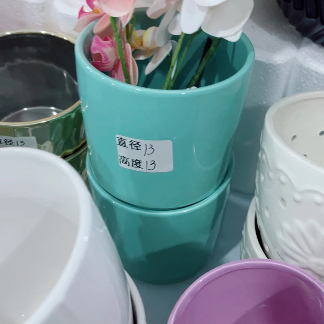 有孔，陶瓷花盆满10米包邮发货