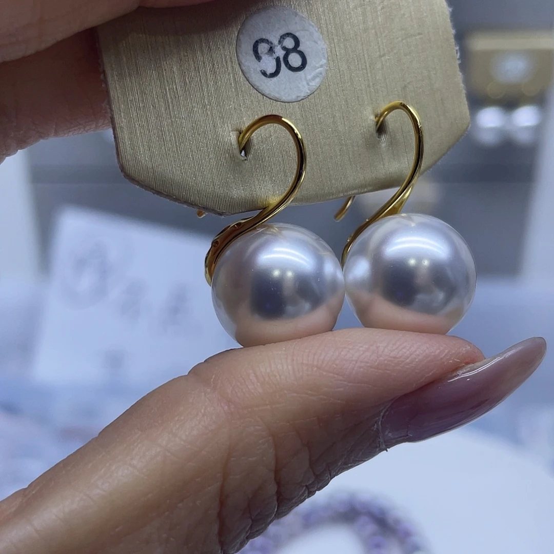 淡水珍珠耳饰银S925镶嵌