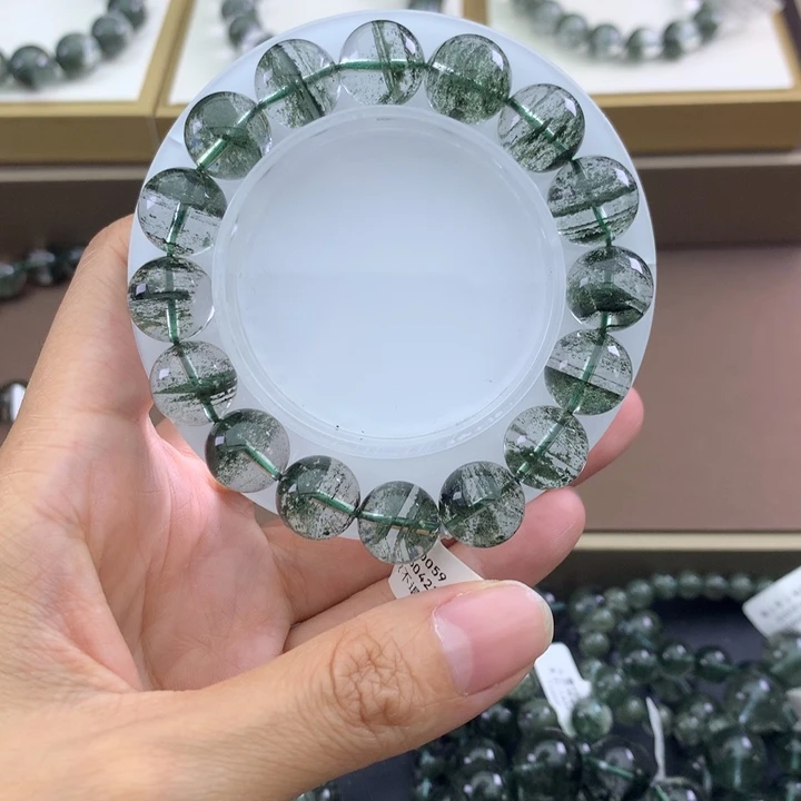 未镶嵌手链水晶绿幽灵