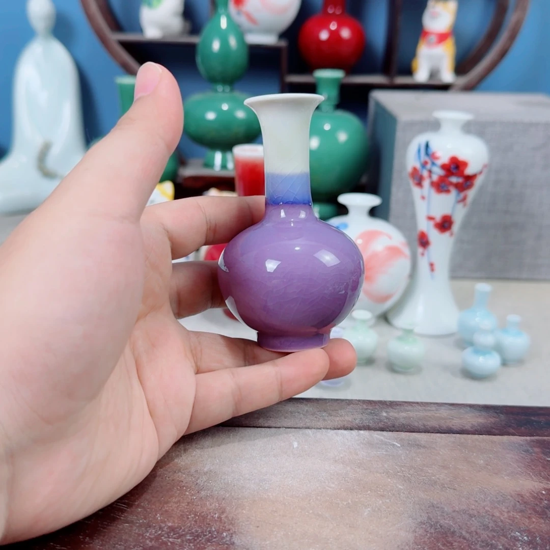 陶瓷手工小花器摆件