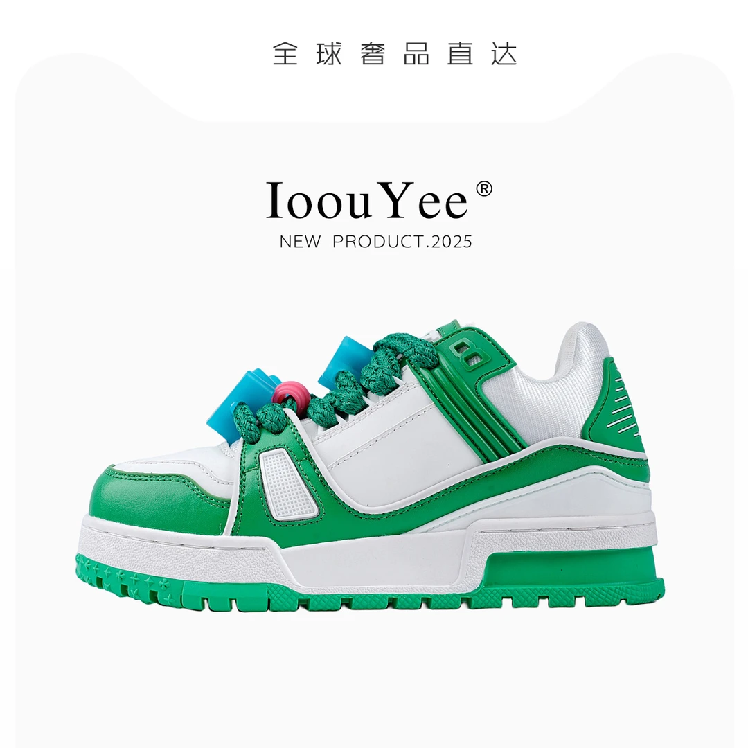 2025新款高颜值情侣穿增高学生穿通勤开车diy二代小胖丁板鞋