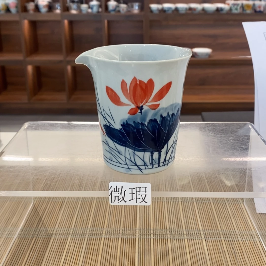 釉下手绘茶具微瑕