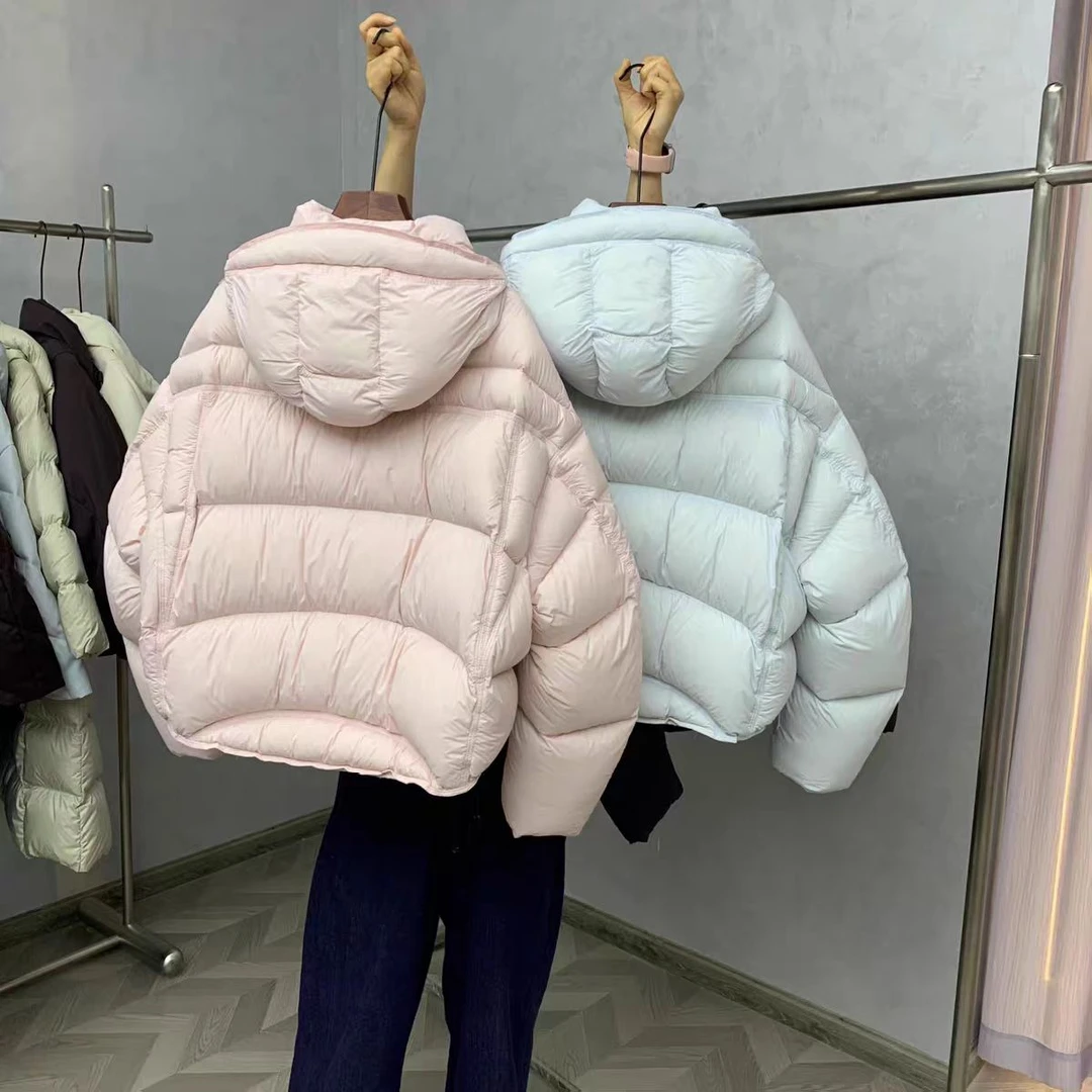 11【小峰总】白鹅绒新泡芙新品羽绒服保暖外套连帽短款羽绒服女5123