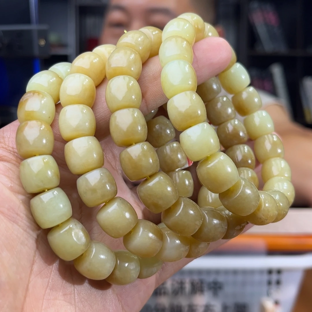 手串未镶嵌和田玉纯天然新疆且末金山料卡12多样性发其一