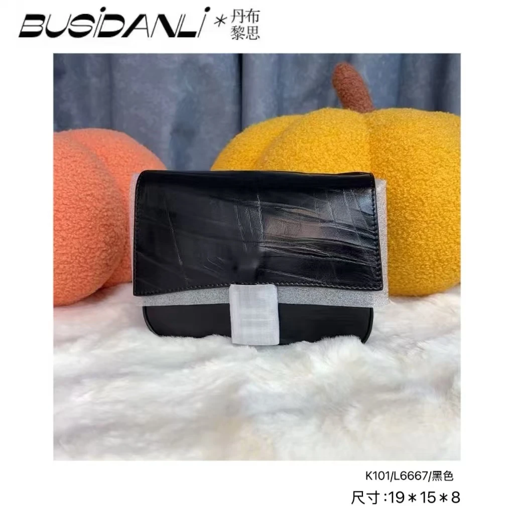 K101枫叶纹/L6667/黑色BusiDanli高端定制斜挎包气质轻奢真皮