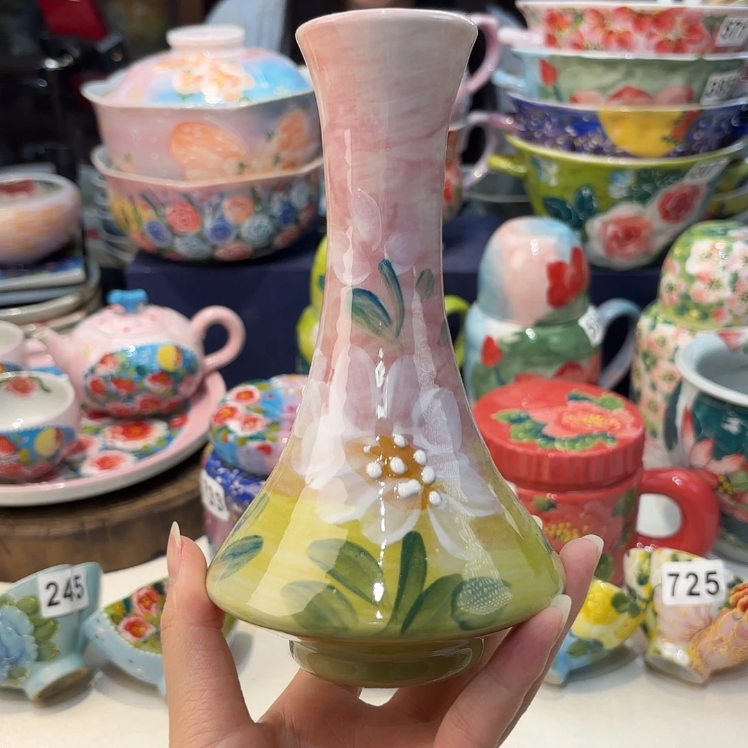 瓷片景德镇手绘高温釉下彩陶瓷茶具