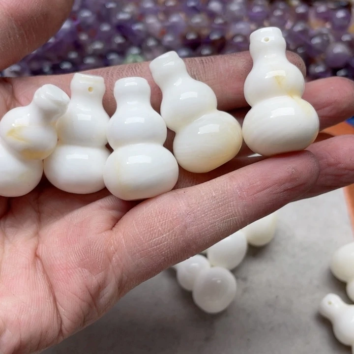 玛瑙/玉髓合金珠宝半成品一个20x33mm车车葫芦吊坠