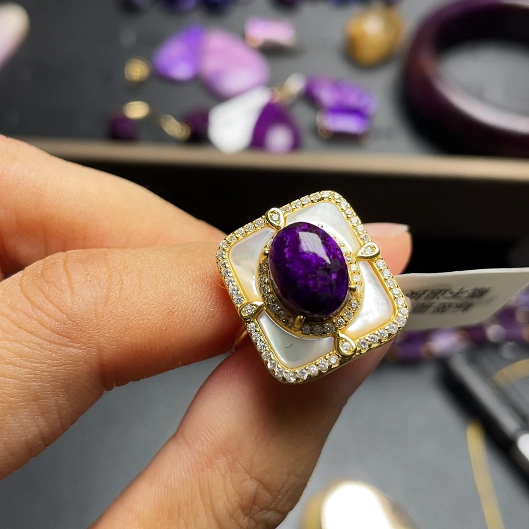 苏纪石（舒俱来）戒指银S925镶嵌