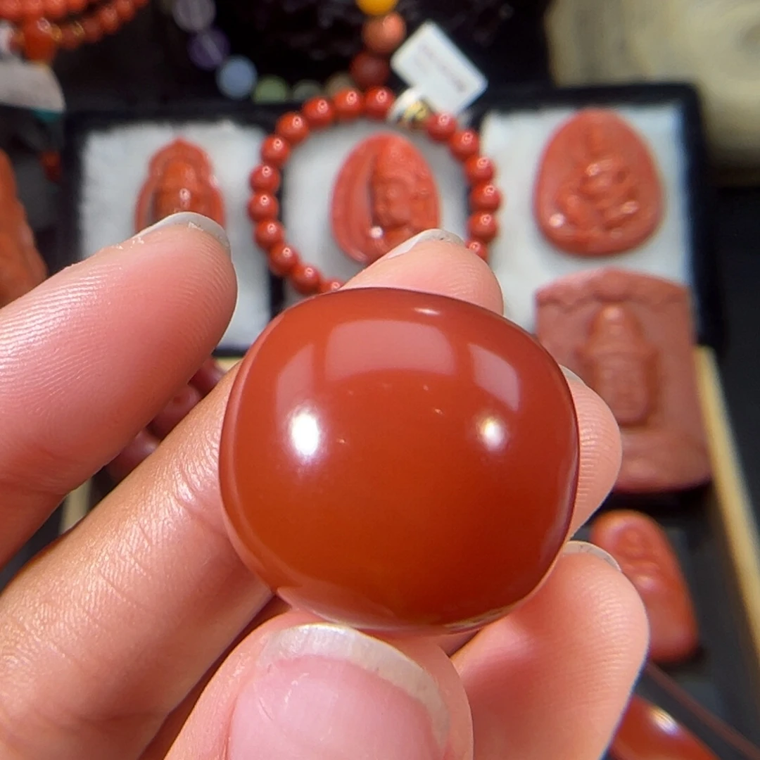 南红玛瑙未镶嵌老型珠21.4