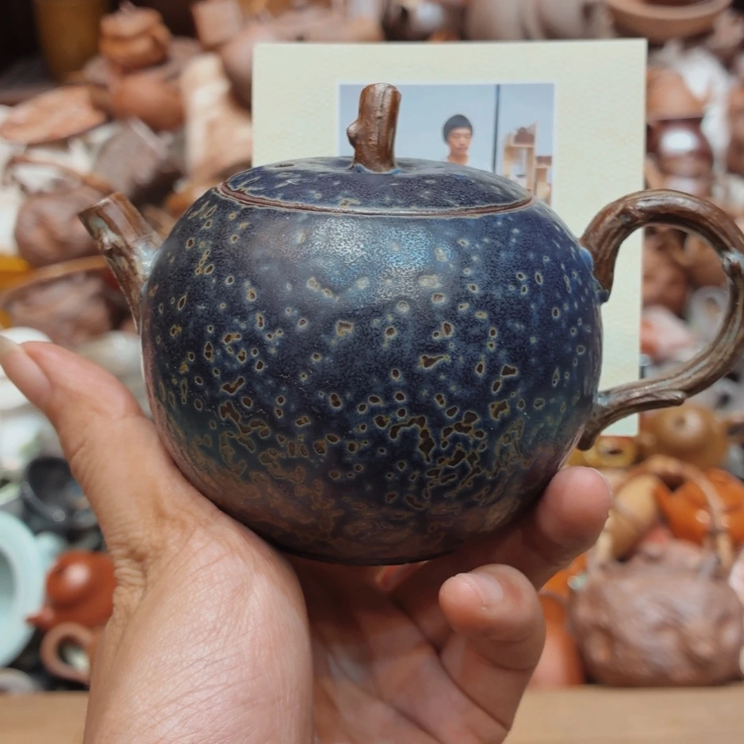柴烧老岩泥手工茶壶器皿