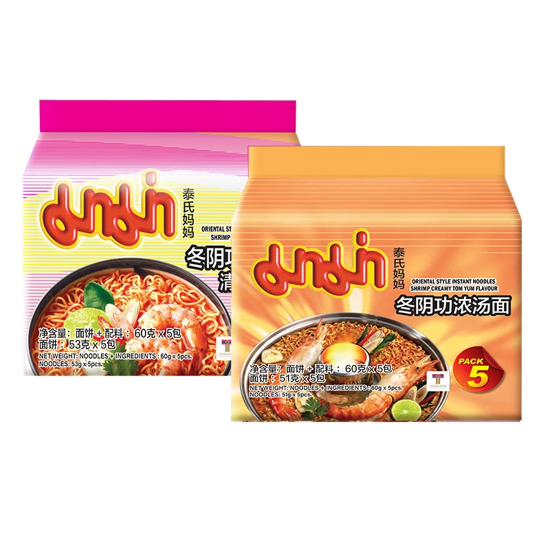 【运输易碎】泰国进口泰氏妈吗冬阴功酸辣虾清汤泡面300g*2/3大包