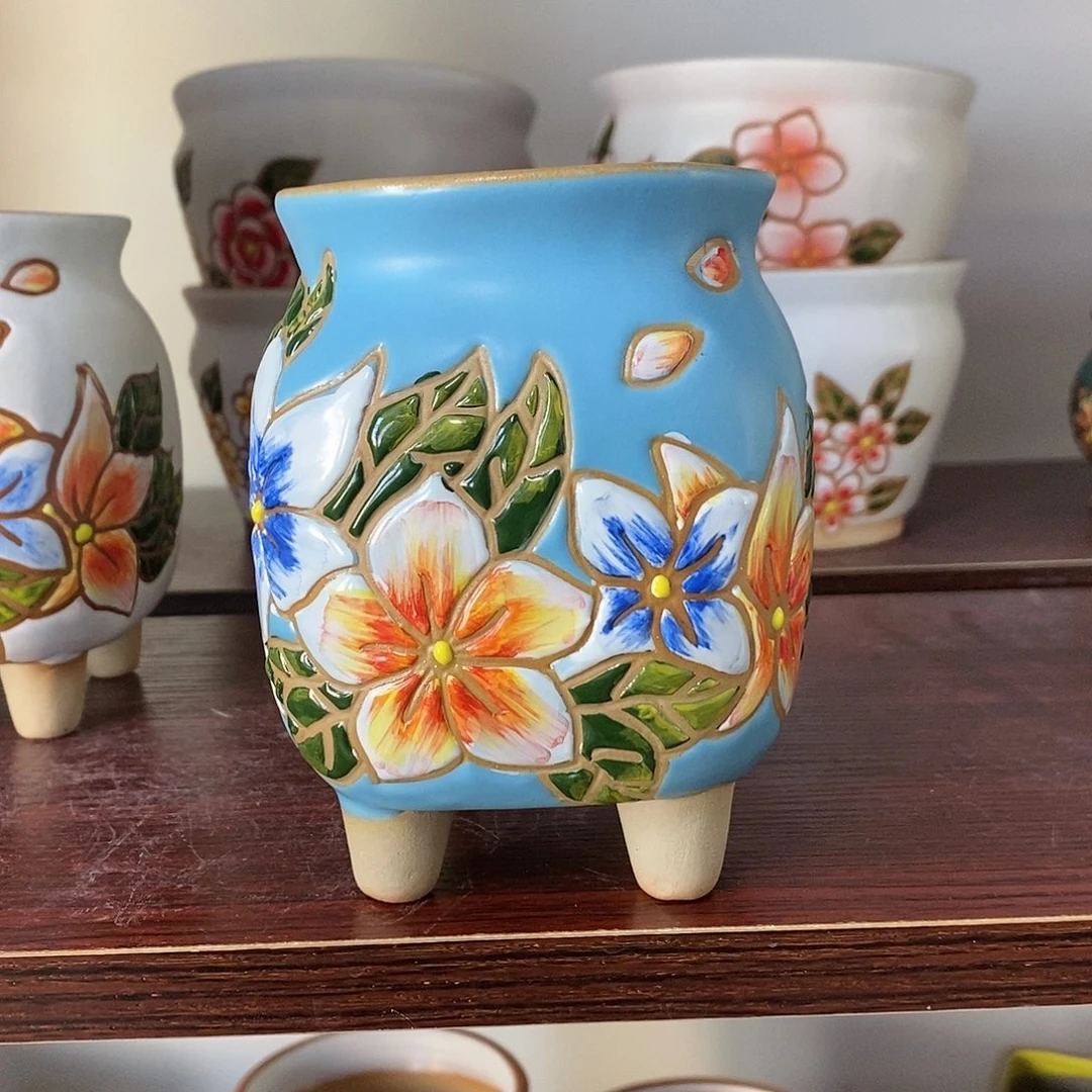 红陶韩式多肉植物花盆